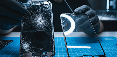 Display and damage screen